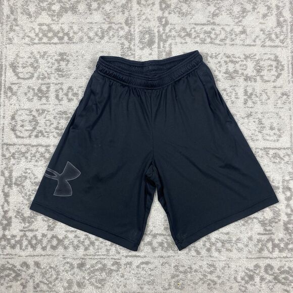 Under Armour Gym Shorts Men's Loose HeatGear Large Logo Athletic Size Small - Picture 1 of 5